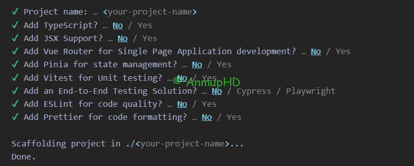 Quick start with vue 3 - AnmupHD
